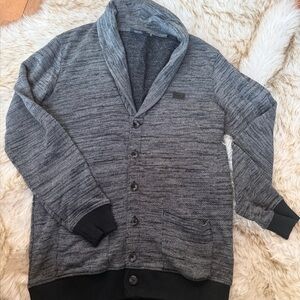Vans Gray Button-Up Cardigan Sweater
